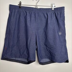 Rhone Athletic Shorts Mens XL READ Blue Pockets Drawstring Stretch Gym Workout